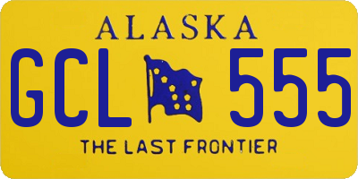 AK license plate GCL555