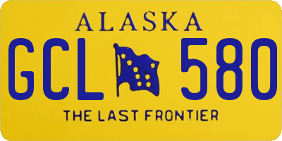 AK license plate GCL580