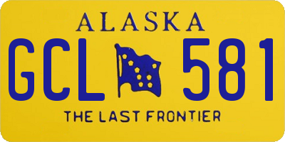 AK license plate GCL581