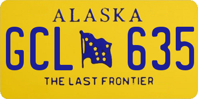 AK license plate GCL635