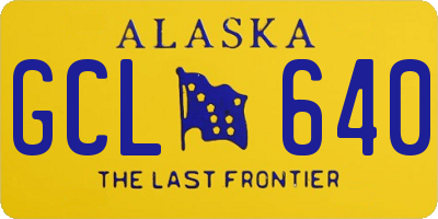 AK license plate GCL640