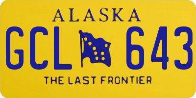 AK license plate GCL643