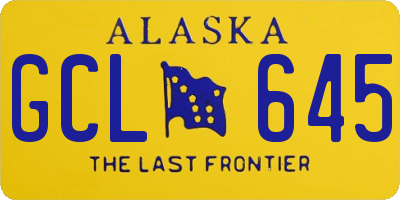 AK license plate GCL645