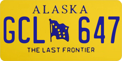 AK license plate GCL647