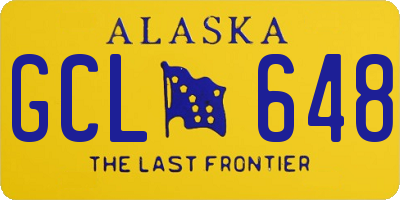 AK license plate GCL648