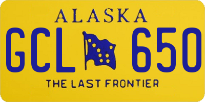 AK license plate GCL650