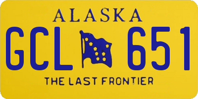 AK license plate GCL651
