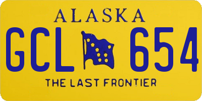 AK license plate GCL654