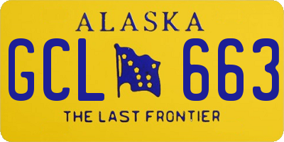 AK license plate GCL663