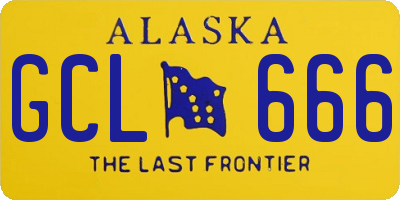 AK license plate GCL666