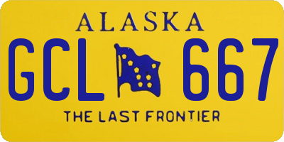 AK license plate GCL667