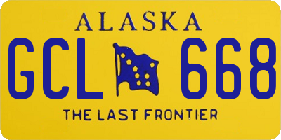 AK license plate GCL668