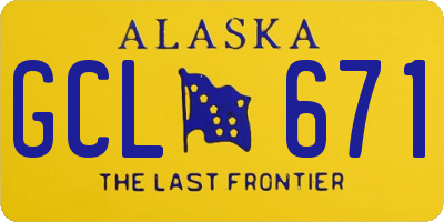 AK license plate GCL671