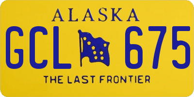 AK license plate GCL675