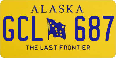 AK license plate GCL687