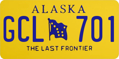 AK license plate GCL701
