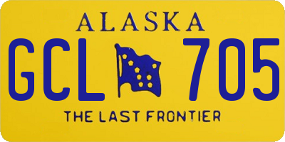 AK license plate GCL705