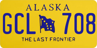 AK license plate GCL708
