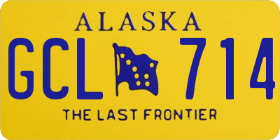 AK license plate GCL714