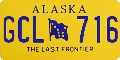 AK license plate GCL716