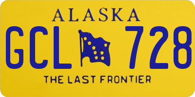 AK license plate GCL728