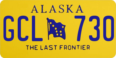 AK license plate GCL730