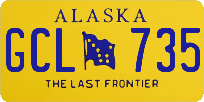 AK license plate GCL735