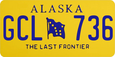 AK license plate GCL736