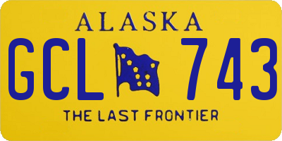 AK license plate GCL743