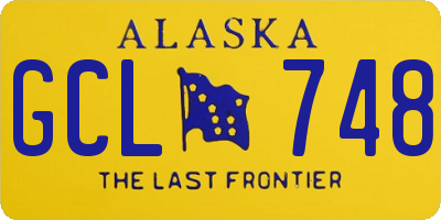 AK license plate GCL748