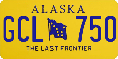 AK license plate GCL750