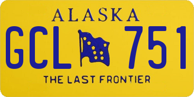 AK license plate GCL751