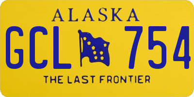 AK license plate GCL754