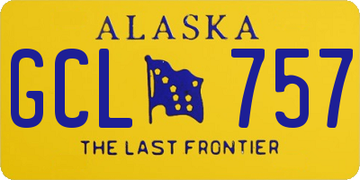 AK license plate GCL757
