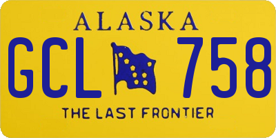 AK license plate GCL758