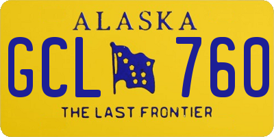 AK license plate GCL760