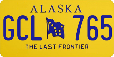 AK license plate GCL765