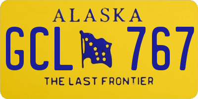 AK license plate GCL767