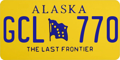 AK license plate GCL770