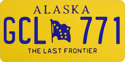 AK license plate GCL771