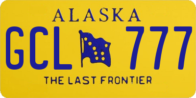 AK license plate GCL777