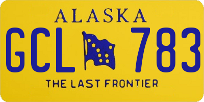 AK license plate GCL783