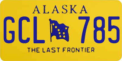 AK license plate GCL785
