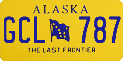 AK license plate GCL787