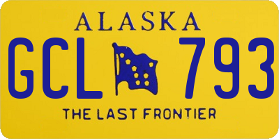AK license plate GCL793
