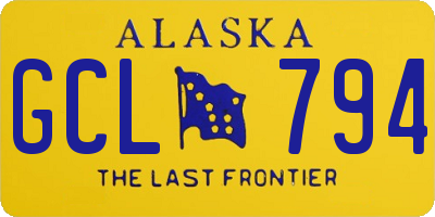 AK license plate GCL794