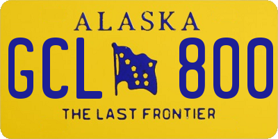 AK license plate GCL800
