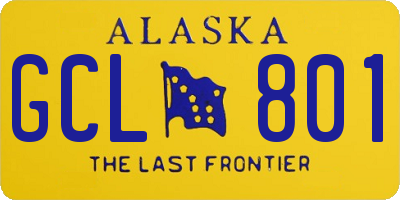 AK license plate GCL801