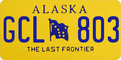 AK license plate GCL803