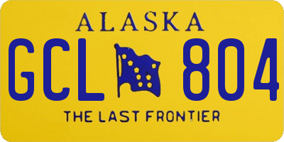 AK license plate GCL804